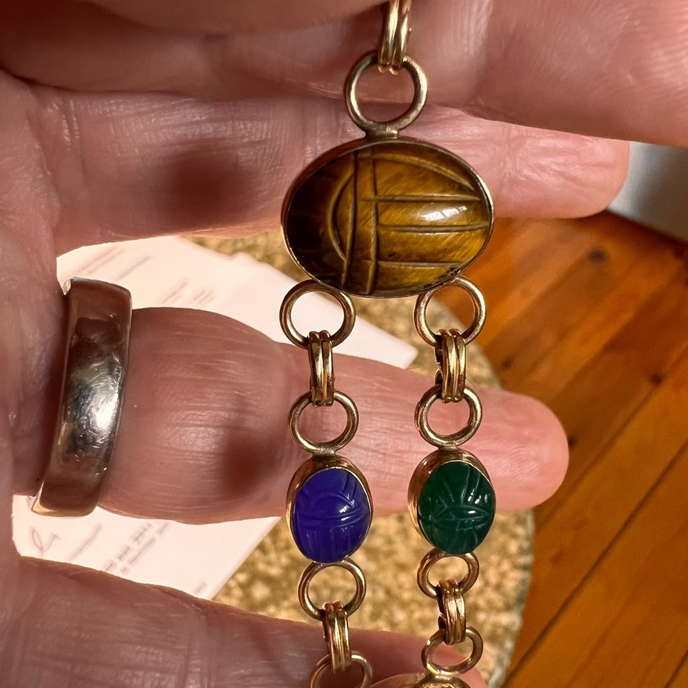 CARLA - Double link scarab bracelet - Picture 5 of 10